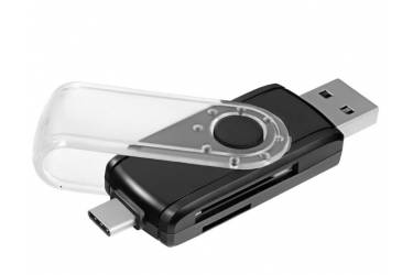Устройство чтения карт памяти USB 3.0/Type C OTG Ginzzu GR-588UB черный
