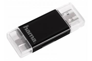 Устройство чтения карт памяти USB2.0 OTG Hama H-123950 черный