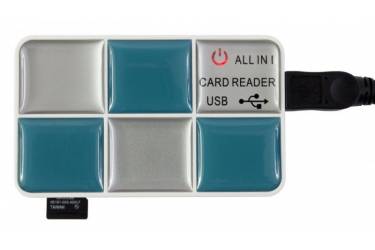 Устройство чтения карт памяти USB2.0 PC Pet CR-217CBL голубой