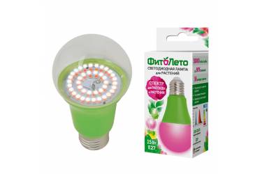 Лампа светодиодная для растений Uniel LED-A60-15W/SPSB/E27/CL для рассады и цветения
