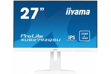 Монитор Iiyama 27" XUB2792QSU-W1 белый IPS LED 5ms 16:9 DVI HDMI M/M матовая HAS Pivot 350cd 178гр/178гр 2560x1440 DisplayPort QHD USB 6.1кг