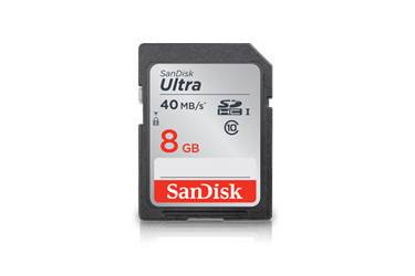 Карта памяти SanDisk SDHC 8GB Class 10 UHS-I Ultra (40MBs)