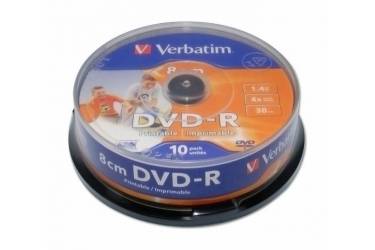 Диск DVD-R 8cm Verbatim 1,4GB 4х CB/10