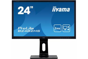 Монитор Iiyama 24" ProLite B2482HS-B5 черный TN LED 16:9 DVI HDMI M/M матовая HAS Pivot 250cd 170гр/160гр 1920x1080 D-Sub FHD 5.1кг