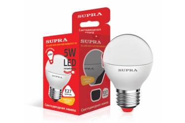 Лампа светодиодная SUPRA_ ECO_G45-05W/3000/E27 _шар