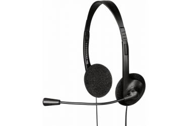 Наушники с микрофоном Hama HS-101 черный 1.7м накладные оголовье (00053999)