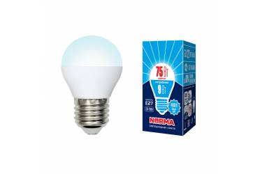 Лампа светодиодная Uniel Norma LED-G45-9W/NW/E27/FR/NR 4000K шар