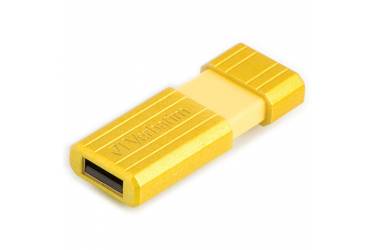 USB флэш-накопитель 8GB Verbatim Pin Stripe желтый USB2.0