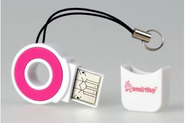 Картридер MicroSD Smartbuy розовый (SBR-708-P)