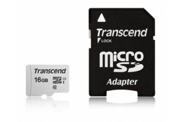 MicroSDHC флэш-накопитель 16GB Class 10 Transcend UHS-I U1 (90/45MB/s) + adapter