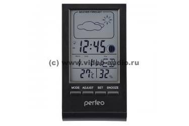 Часы-метеостанция Perfeo "Angle", чёрный, (PF-S2092) время, температура, влажность, дата