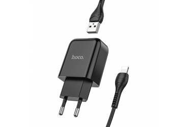 CЗУ Hoco N2 Vigour single port charger Set + Lightning Black
