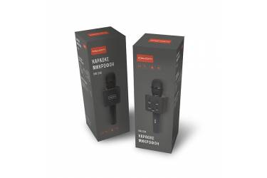  Караоке-микрофон Atom КМ-250 черный р75х75х255мм звук 2*4Вт bluetooth аккумулятор 1800мА/ч