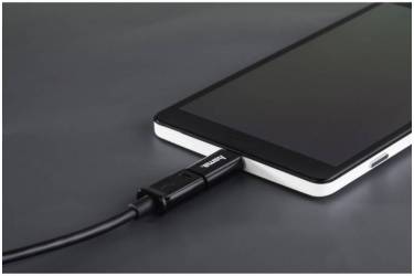 Переходник Hama 00178399 USB Type-C (m) micro USB B (f) черный
