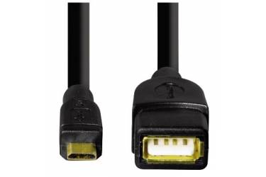 Кабель Hama 00078426 USB A(f) micro USB B (m) 0.15м черный блистер