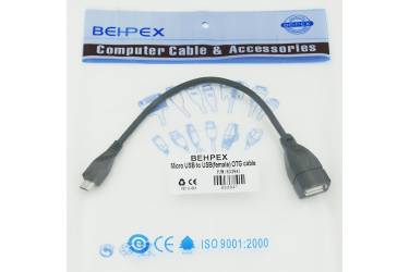 Кабель OTG USB A(f) micro USB B (m) 0.2м