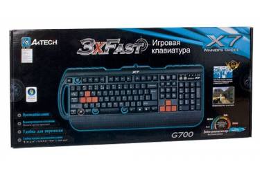 Клавиатура A4 G700 black Fast Gaming waterproof PS/2 (плохая упаковка)