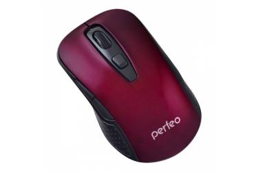 mouse Perfeo Wireless "CLICK", 4 кн, DPI 1000-1600, USB, красн.