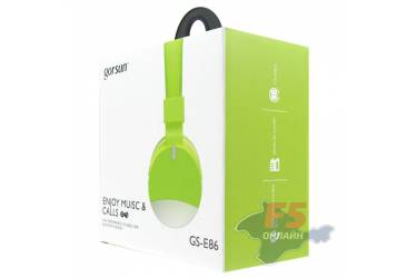 Наушники беспроводные (Bluetooth) Gorsun E86 (green) накладные