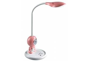 Светильник настольный светодиодный SUPRA-TL320 розовый, 5 Вт, детский, диммер, часы