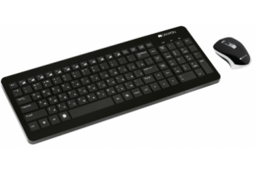 Клавиатура+мышь CANYON  wireless combo-set, keyboard 105 keys,  RU layout (black