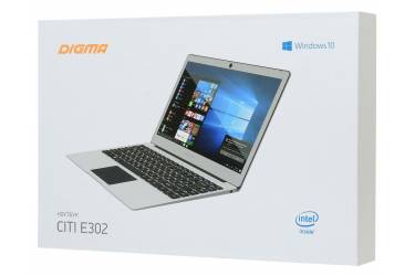 Ноутбук Digma CITI E302 Kaby Lake 7Y30/4Gb/64Gb/Intel HD Graphics 615/13.3"/IPS/FHD (1920x1080)/Windows 10 Home Multi Language 64/silver/WiFi/WiMax/BT/Cam/4600mAh