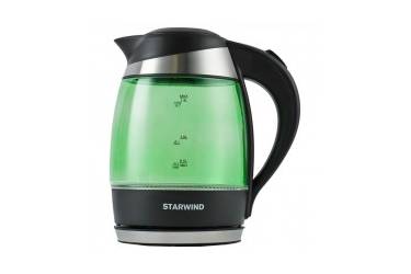 Чайник электрический Starwind SKG2213 1.8л. 2200Вт зеленый/черный (корпус: цветное стекло)