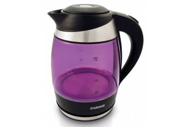 Чайник электрический Starwind SKG2217 1.8л. 2200Вт фиолетовый/черный (корпус: стекло)