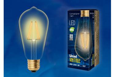 Лампа светодиодная Uniel Vintage LED-ST64-5W/GOLDEN/E27  форма конус
