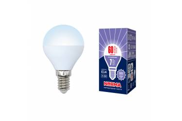 Лампа светодиодная Uniel Norma LED-G45-7W/DW/E14/FR/NR шар