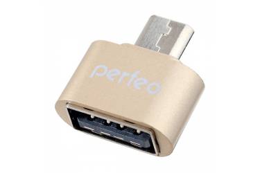 Адаптер Perfeo USB adapter with OTG (PF-VI-O003 Gold) золотой