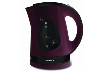 Чайник электрический Supra KES-1708 1.7л. 2200Вт черный/вишневый (корпус: пластик)