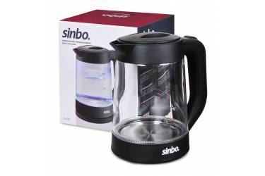 Чайник электрический Sinbo SK 8008 1.7л. 1500Вт черный (стекло)