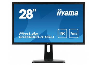 Монитор Iiyama 28" ProLite B2875UHSU-B1 черный TN+film LED 1ms 16:9 DVI HDMI M/M матовая HAS Pivot 300cd 170гр/160гр 3840x2160 D-Sub DisplayPort Ultra HD USB 7.7кг