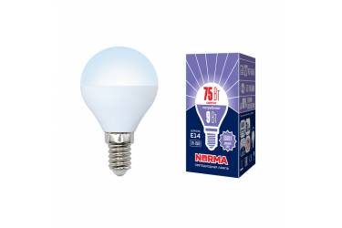 Лампа светодиодная Uniel Norma LED-G45-9W/DW/E14/FR/NR шар