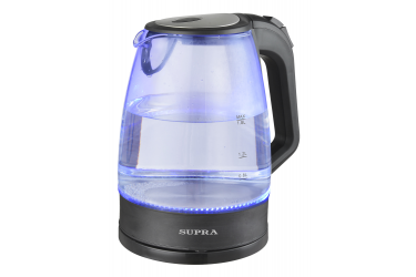 Чайник электрический Supra KES-2185 стекло 2л. 2200Вт черный подсветка