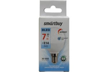 Светодиодная (Диммер) Лампа Smartbuy-P45D-07W/4000/E14