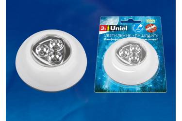 Светильник-ночник Uniel DTL-360 Круг/White/3LED/3АAA (в комплект не входят)