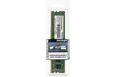 Память DDR4 4Gb 2400MHz Patriot PSD44G240081 RTL PC4-19200 CL17 DIMM 288-pin 1.2В single rank