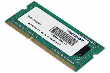 Память DDR3L 4Gb 1600MHz Patriot PSD34G1600L82S RTL PC3-12800 CL11 SO-DIMM 204-pin 1.35В dual rank