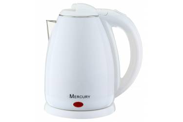 Чайник электрический Mercury MC - 6730 белый 2,0 л. 2000Вт 2яколба(снаружи пласт,внутри мет)