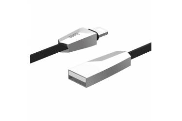 Кабель USB Hoco X4 Zinc Alloy Rhombic Lightning Black