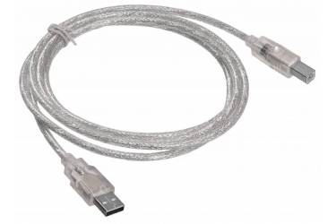 Кабель Buro USB2.0-AM/BM-Trans USB A(m) USB B(m) 1.8м прозрачный