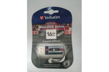 USB флэш-накопитель 16GB Verbatim Mini Cassette Edition черный USB2.0