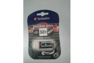 USB флэш-накопитель 32GB Verbatim Mini Cassette Edition черный USB2.0