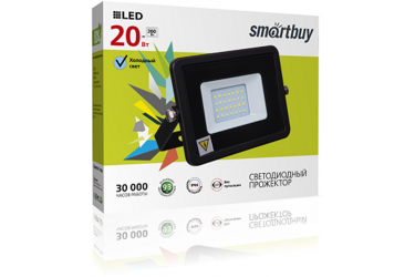 Светодиодный (LED) прожектор _iPad style_ Smartbuy-10W/6500K/IP65