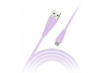 Кабель USB Smartbuy MicroUSB кабель в резин. оплетке Gear, 1 м., <2А, розовый