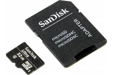 Карта памяти SanDisk MicroSDHC 32GB Class 10 Ultra (30MB/s) + adapter