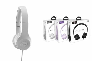 Наушники Hoco W21 Graceful charm wire control headphones полноразмерные Purple