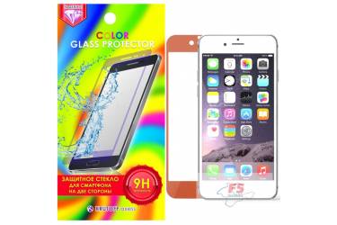 Защитное стекло цветное Krutoff Group для iPhone 6/6S на две стороны (rose gold)